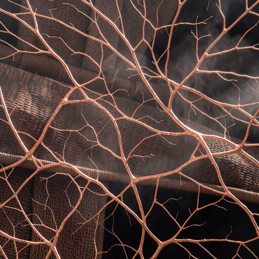 Wax Branching Lines — branching lines in black, quiet arrangement