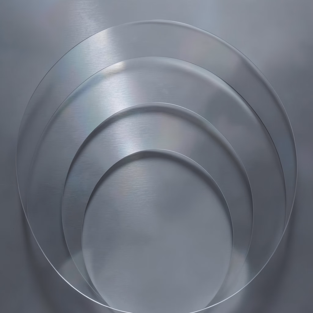 Layered Gray Bands — curved bands in gray, layered arrangement