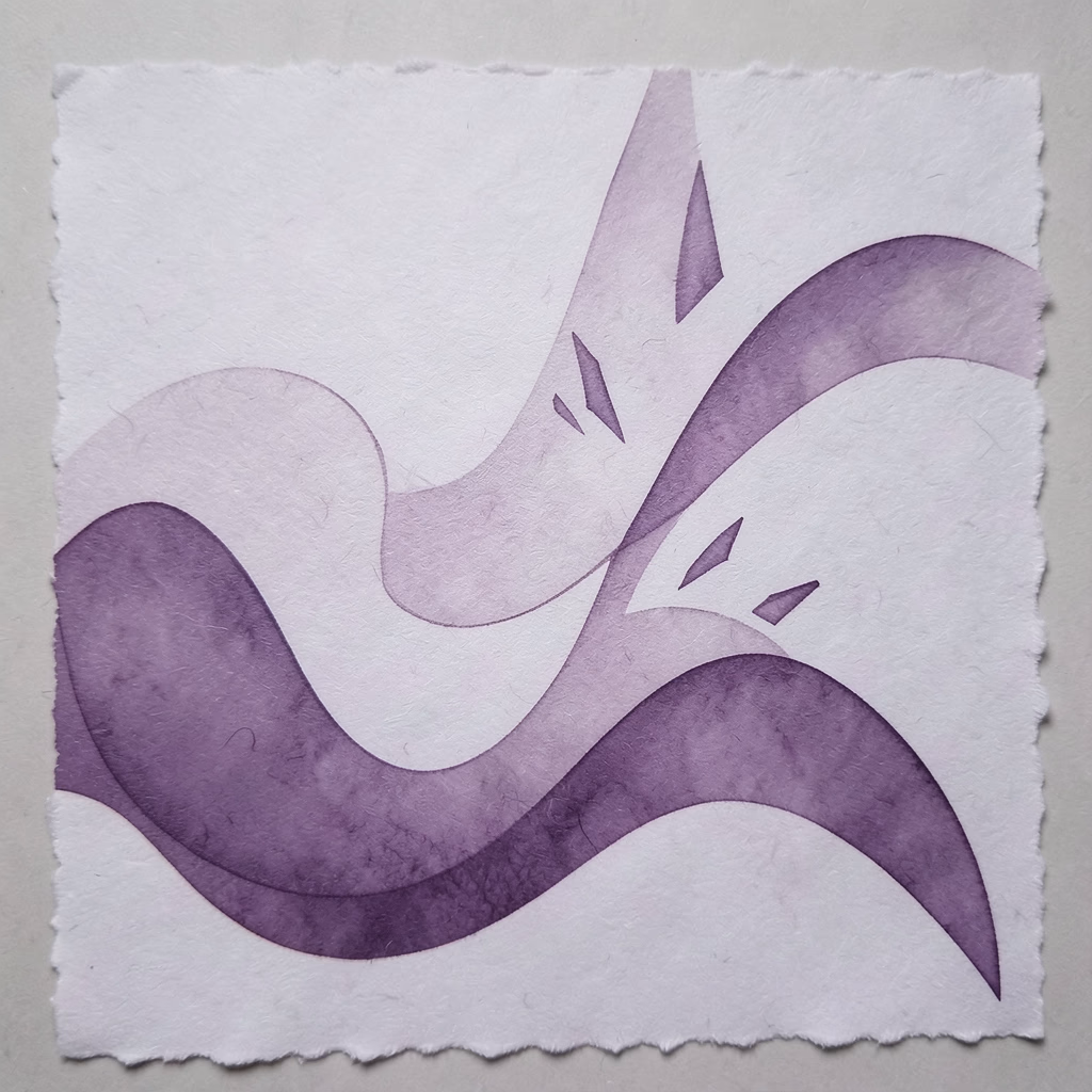 Paper Field — Soft forms in Violet.