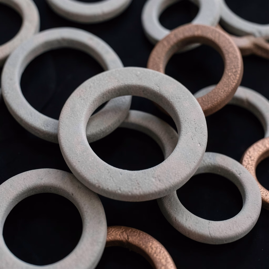Black — Curved bands sit slightly apart.