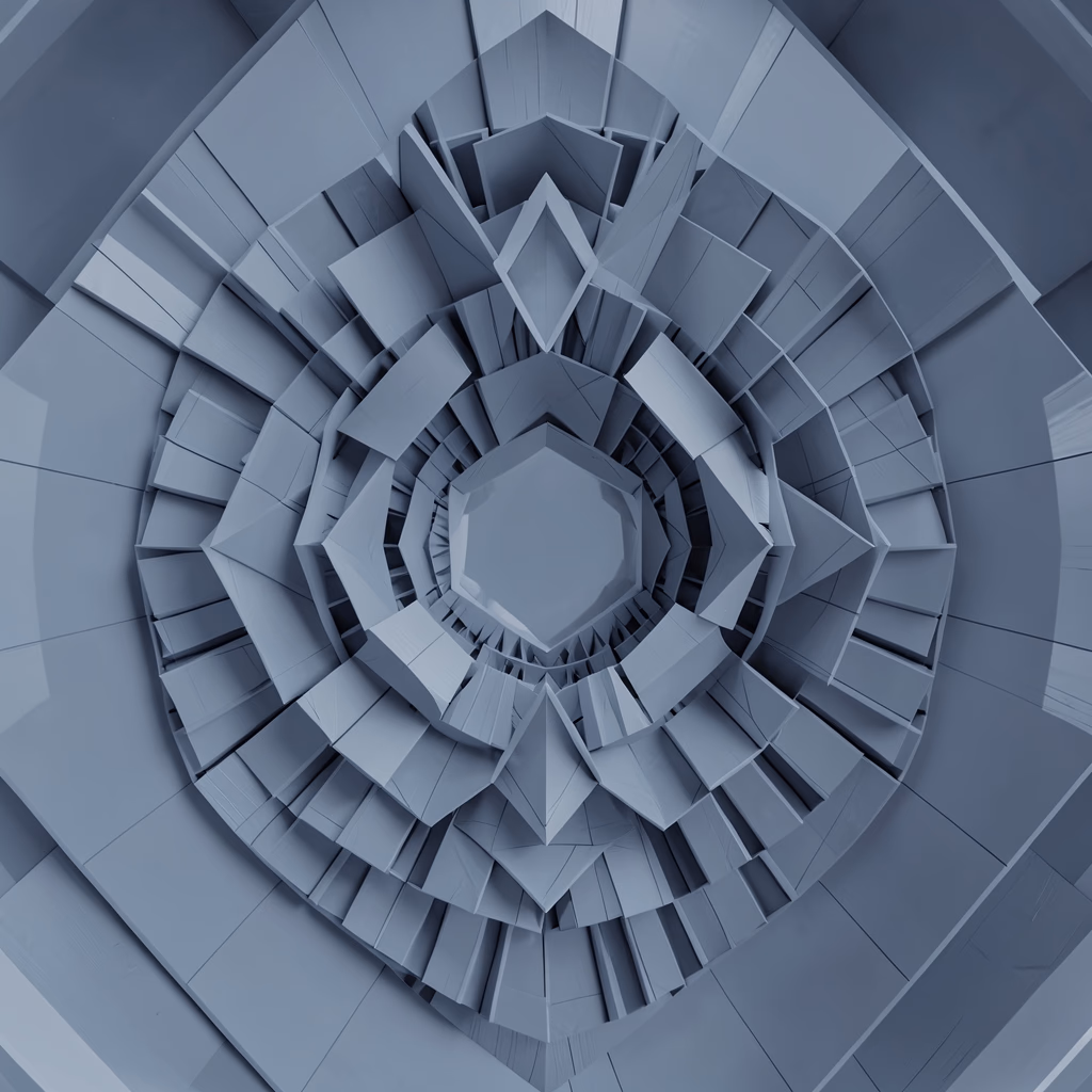 Gray — Forms fill the frame.