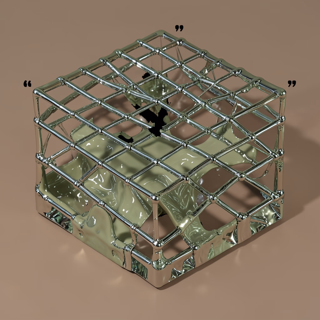 Line — A broken grid sit slightly apart.