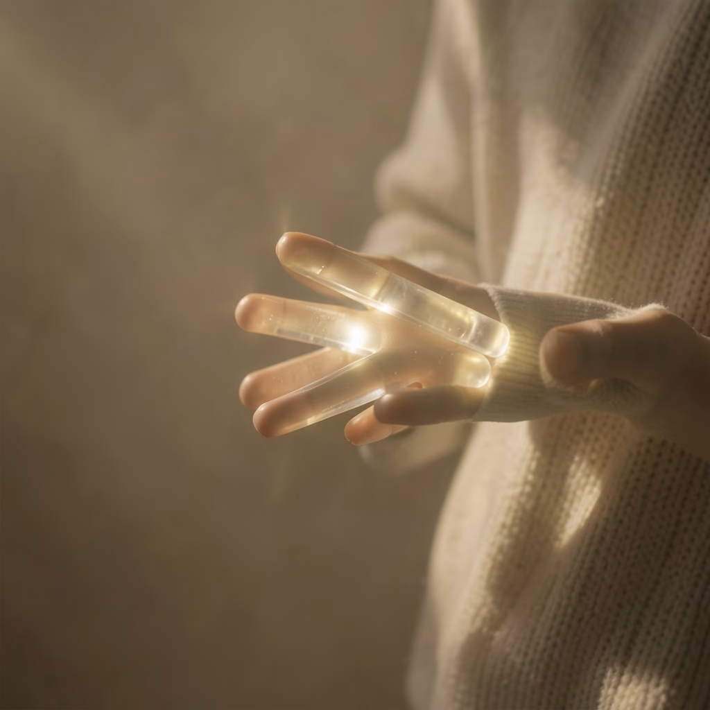 Cut — Translucent resin forms in shallow layers.