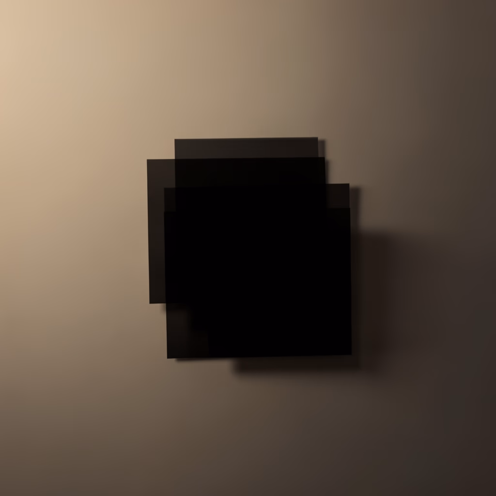 Plane — A heavy square mass sit slightly apart.