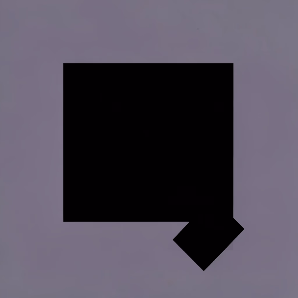 Surface — One dark shape interrupts a Violet field.