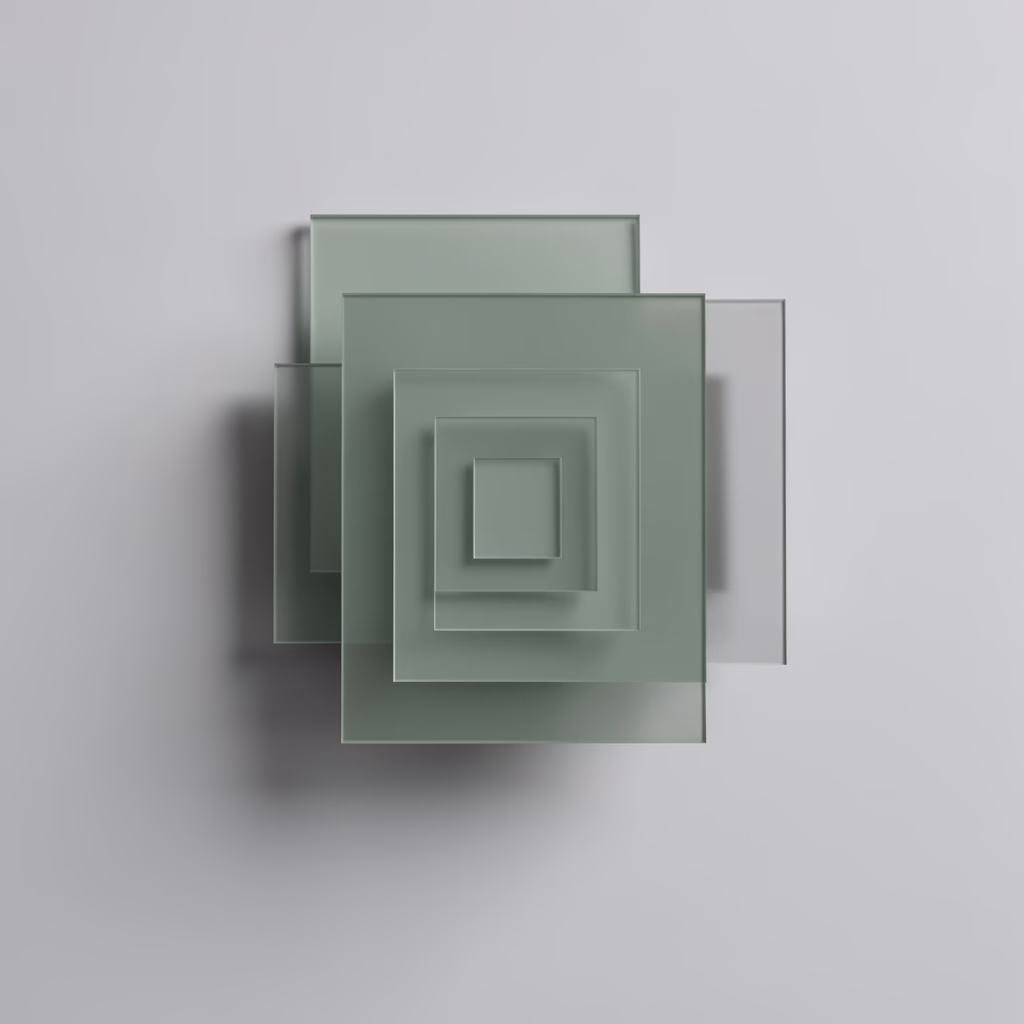 Experimental Green Forms — circular forms in green, dense arrangement