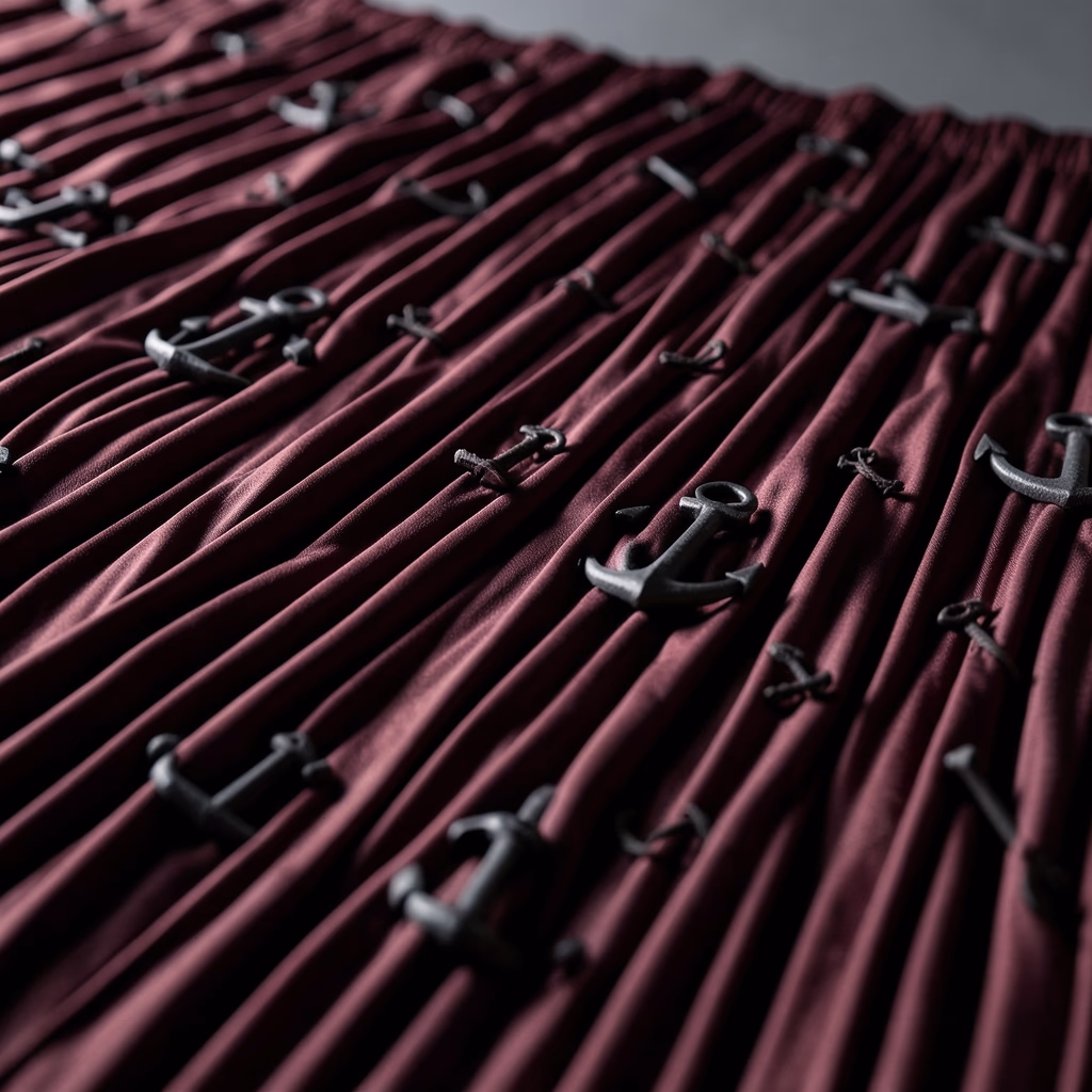 Experimental Woven Field — woven field in red, dense arrangement