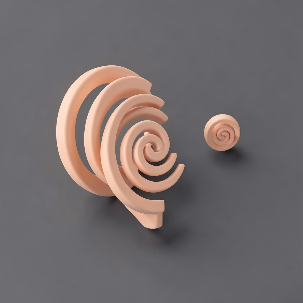 Spiral Rose Marks — spiral marks in rose, spiral arrangement