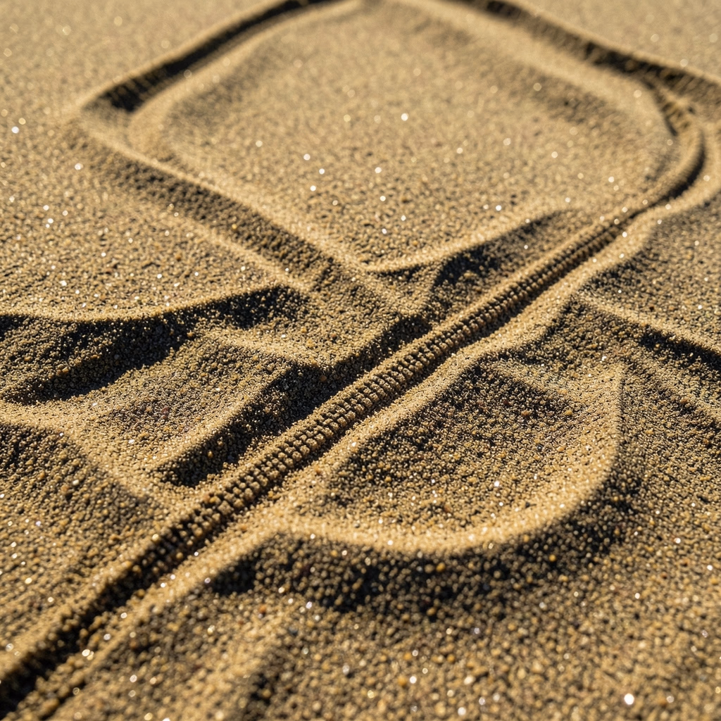 Sand Single Band — single band in ochre, layered arrangement