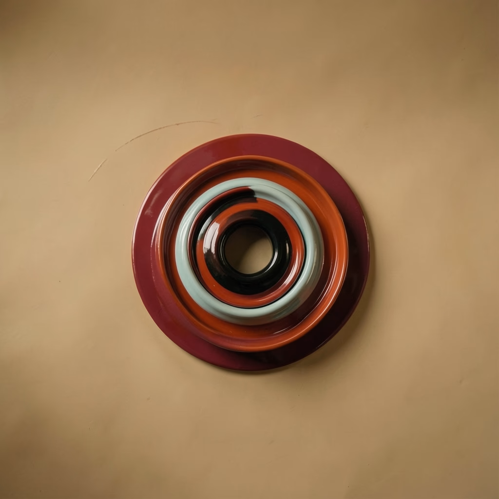 Architectural Curved Bands — curved bands in violet, sparse arrangement