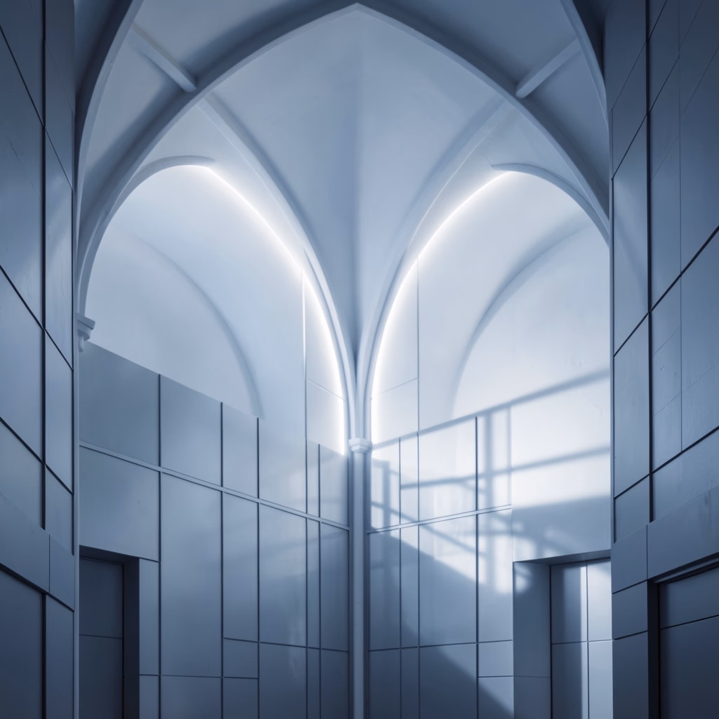 Sparse Vaulted Arches — vaulted arches in gray, sparse arrangement