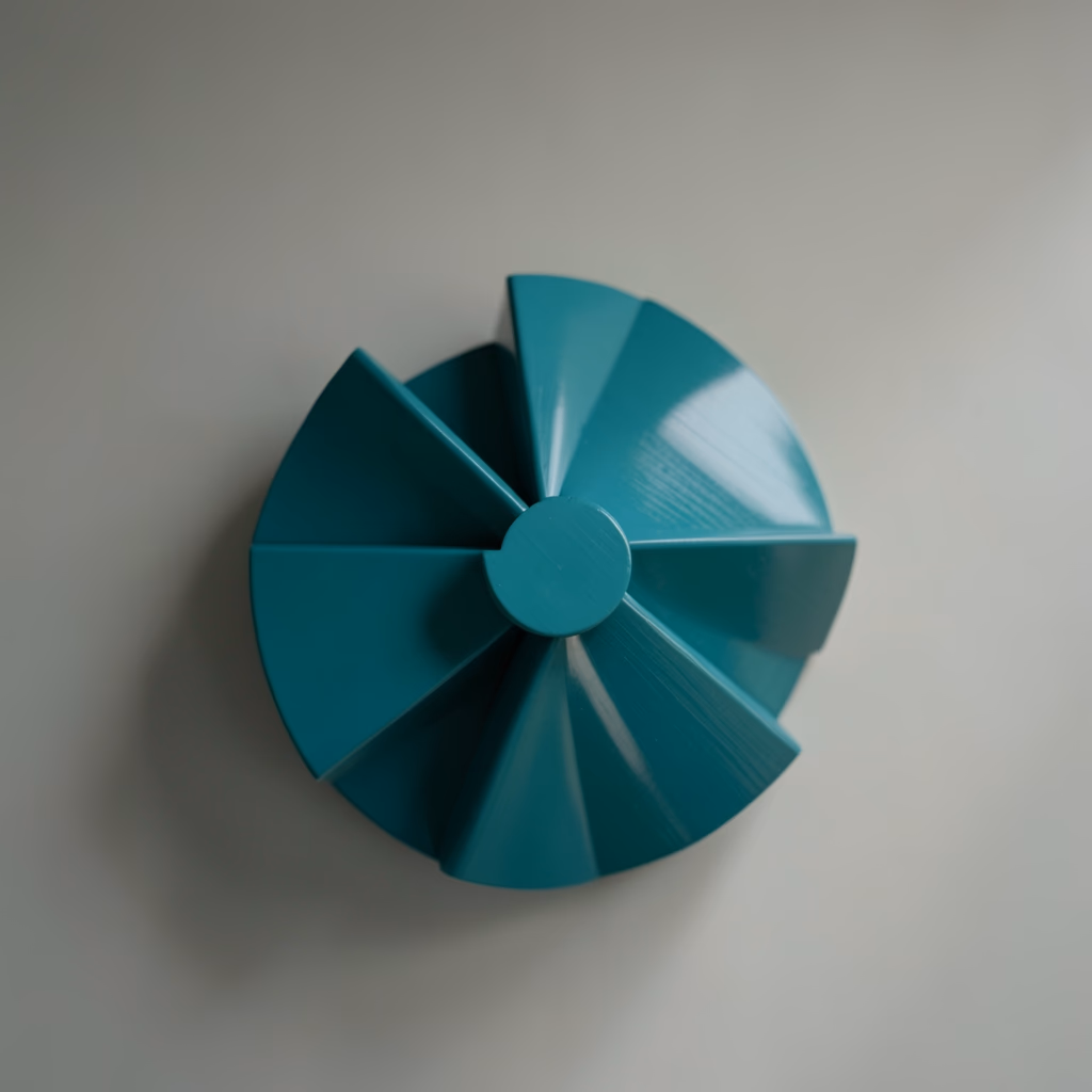 Organic White Form — radial form in white, layered arrangement