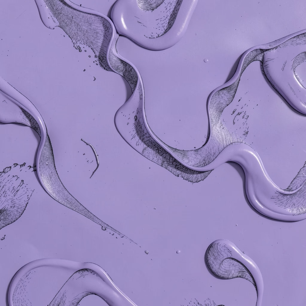 Violet Soft Forms — soft forms in violet, balanced arrangement