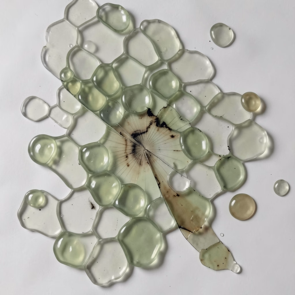 Forms — soft forms in green, balanced arrangement