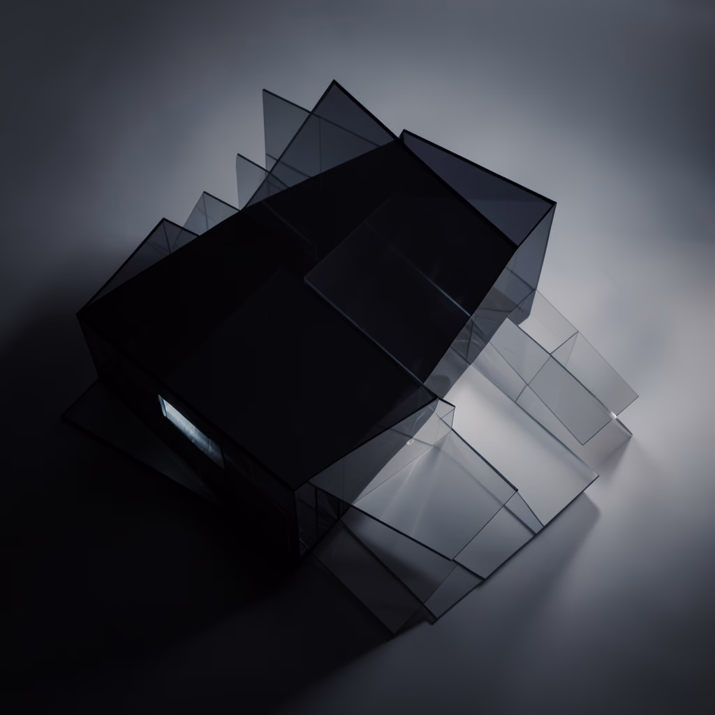 Planes — offset planes in black, layered arrangement