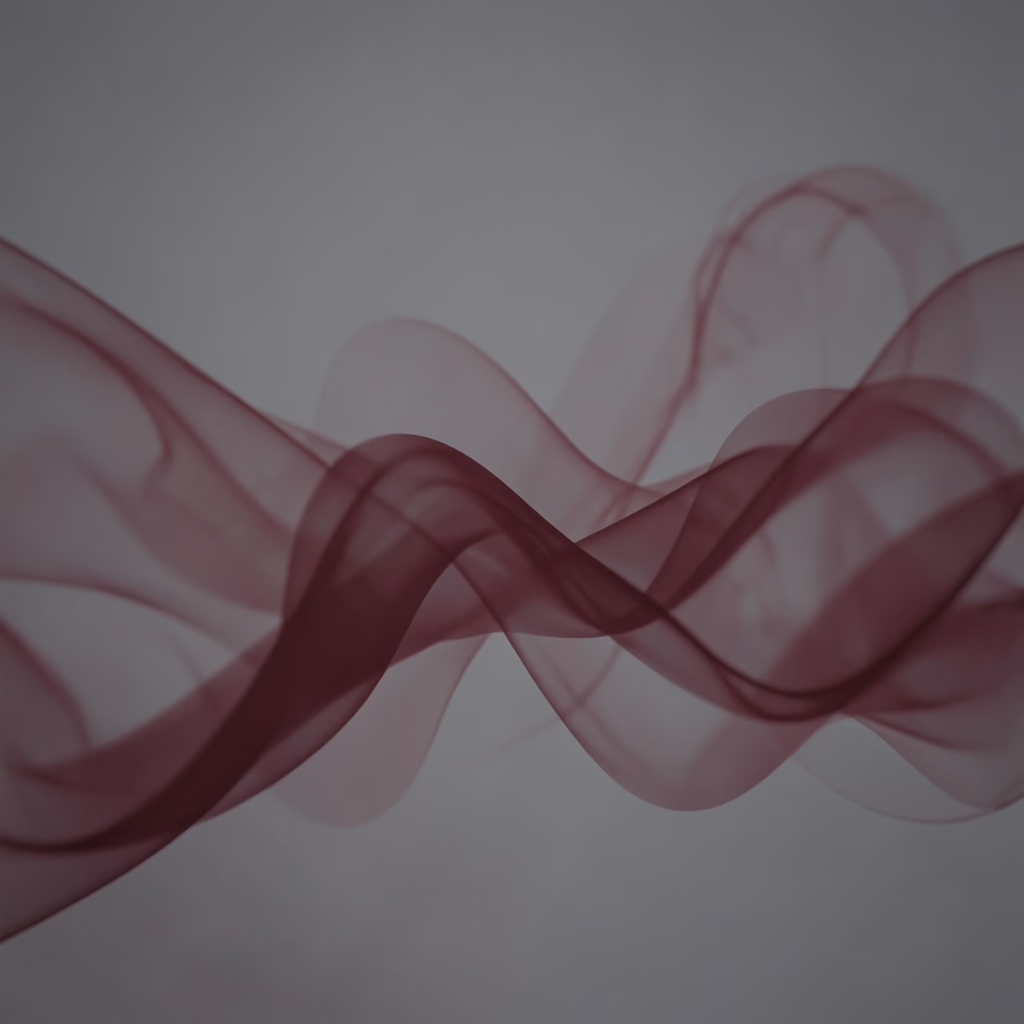 Contours — soft forms in red, layered arrangement